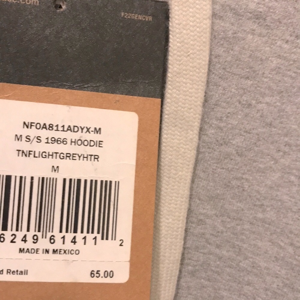 The North Face Gray Mens Medium Hoodie with Purple Logo. Can be Unisex - Picture 4 of 5